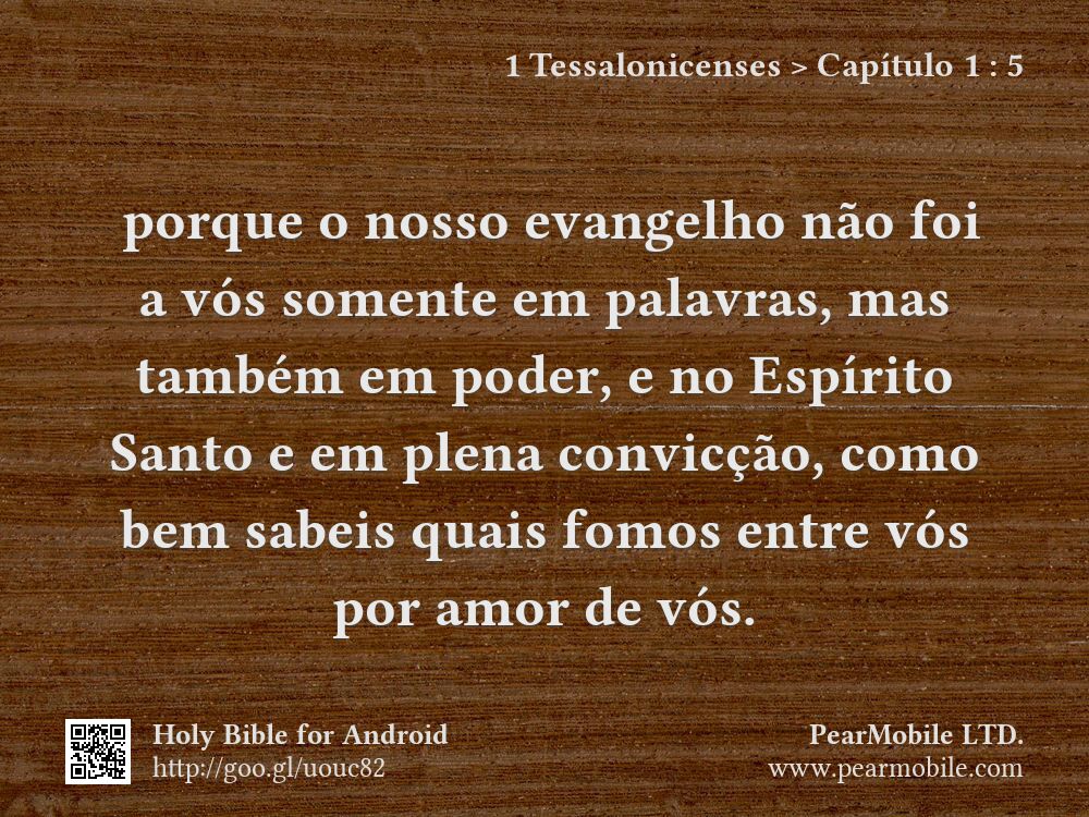 1 Tessalonicenses, Capítulo 1:5